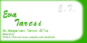 eva tarcsi business card